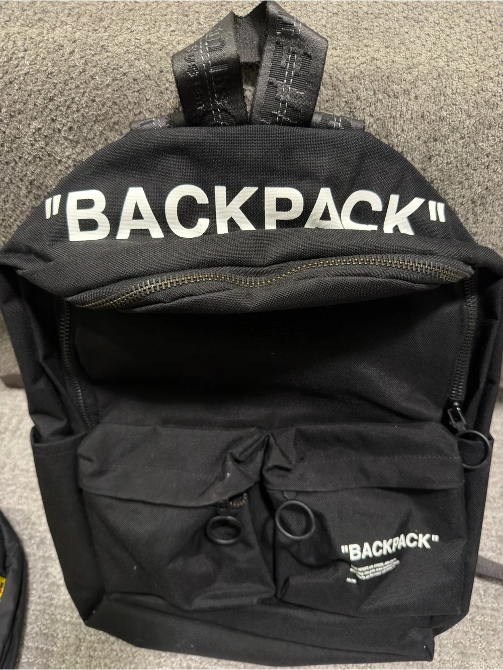 Off-White Black Backpack with 